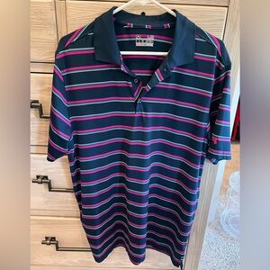 UA Striped Loose Fit Polo - LIKE NEW